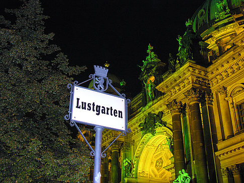 Foto Lustgarten bei Nacht