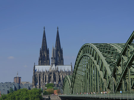 Foto Hohenzollernbrücke beim Kölner Dom