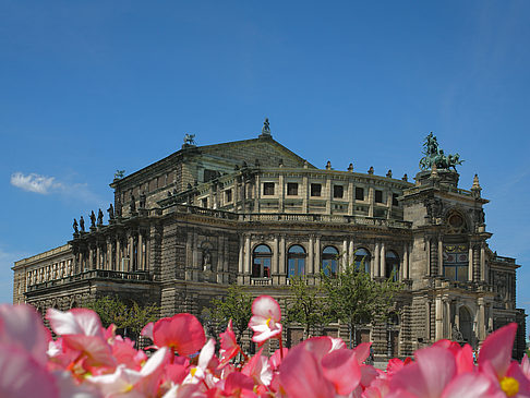 Semperoper mit Blumen Foto 