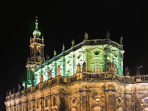 Foto Hofkirche bei Nacht - Dresden